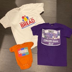Family Halloween costumes - PB&J shirts